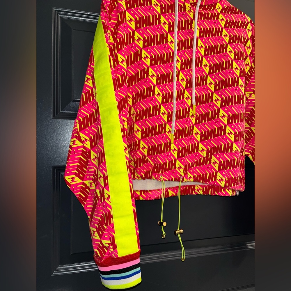 FENDI Roma Amor FF Zucca Monogram Hoodie Size: S - Picture 3 of 9